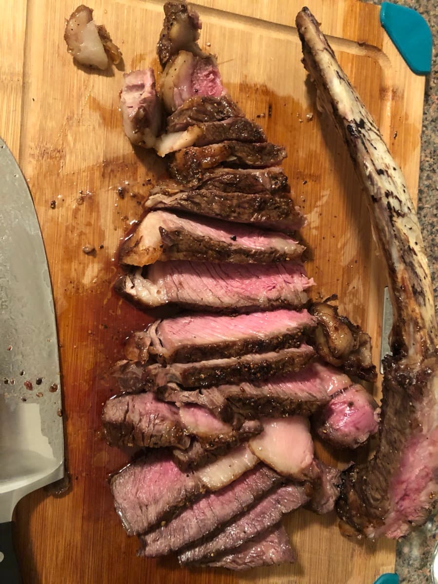 Reverse-Seared Tomahawk Ribeye